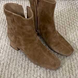 Paige Suede Tan Ankle Boots